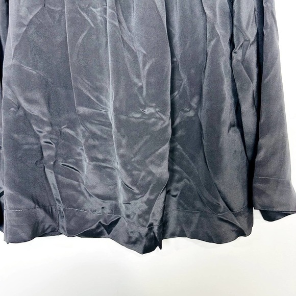 Chaser NWT Long Sleeve Shirred Slit Back Blouse w/ Yoke Vintage Black Sz Medium - Picture 2 of 7